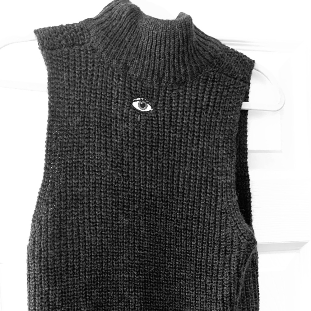 Obey Sleeveless Wool Turtleneck Top SZ MED
